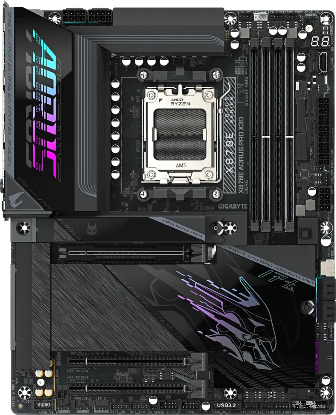 Aorus X870E PRO X3D DDR5 AM5 M-ATX Motherboard Black