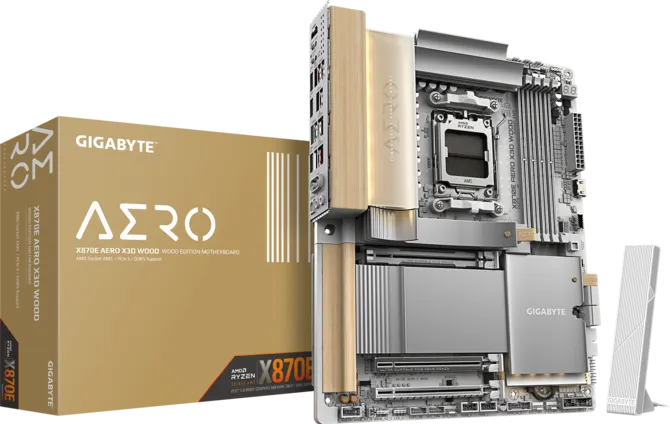 Gigabyte X870E AERO X3D Light Wood DDR5 AM5 M-ATX Motherboard
