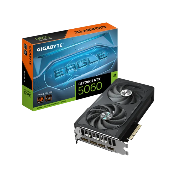 Gigabyte GeForce RTX 5060 EAGLE OC 8G GDDR7 Graphics Card Black