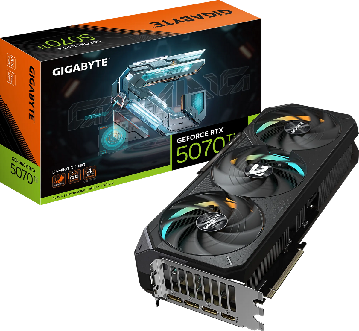 Gigabyte GeForce RTX 5070TI GAMING OC 16G GDDR7 Graphics Card Black