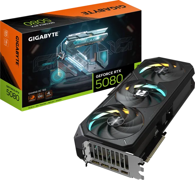 Gigabyte GeForce RTX 5080 GAMING OC 16G GDDR7 Graphics Card Black