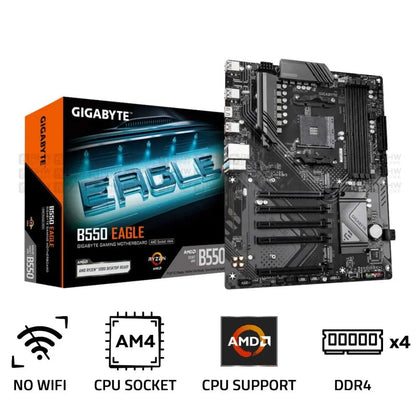 Gigabyte B550 Eagle DDR4 AM4 ATX Motherboard Black - AHW Store