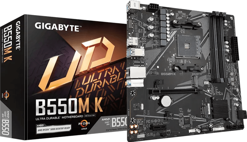 Gigabyte B550M K DDR4 AM4 M-ATX Motherboard Black - AHW Store
