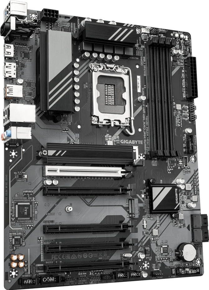 Gigabyte B760 DS3H WIFI6E GEN5 DDR5 LGA1700 ATX Motherboard Black - AHW Store