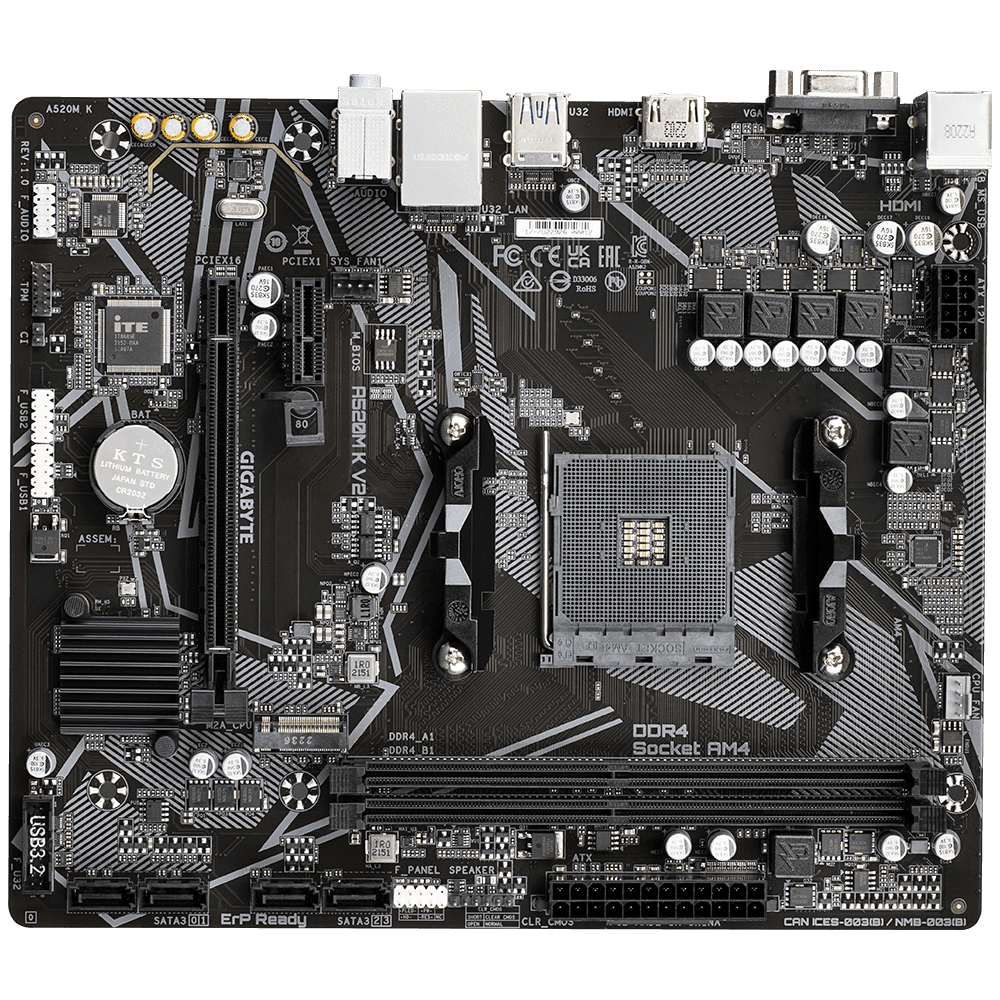 Gigabyte B760M DS3H AX DDR4 LGA1700 M-ATX Motherboard Black - AHW Store