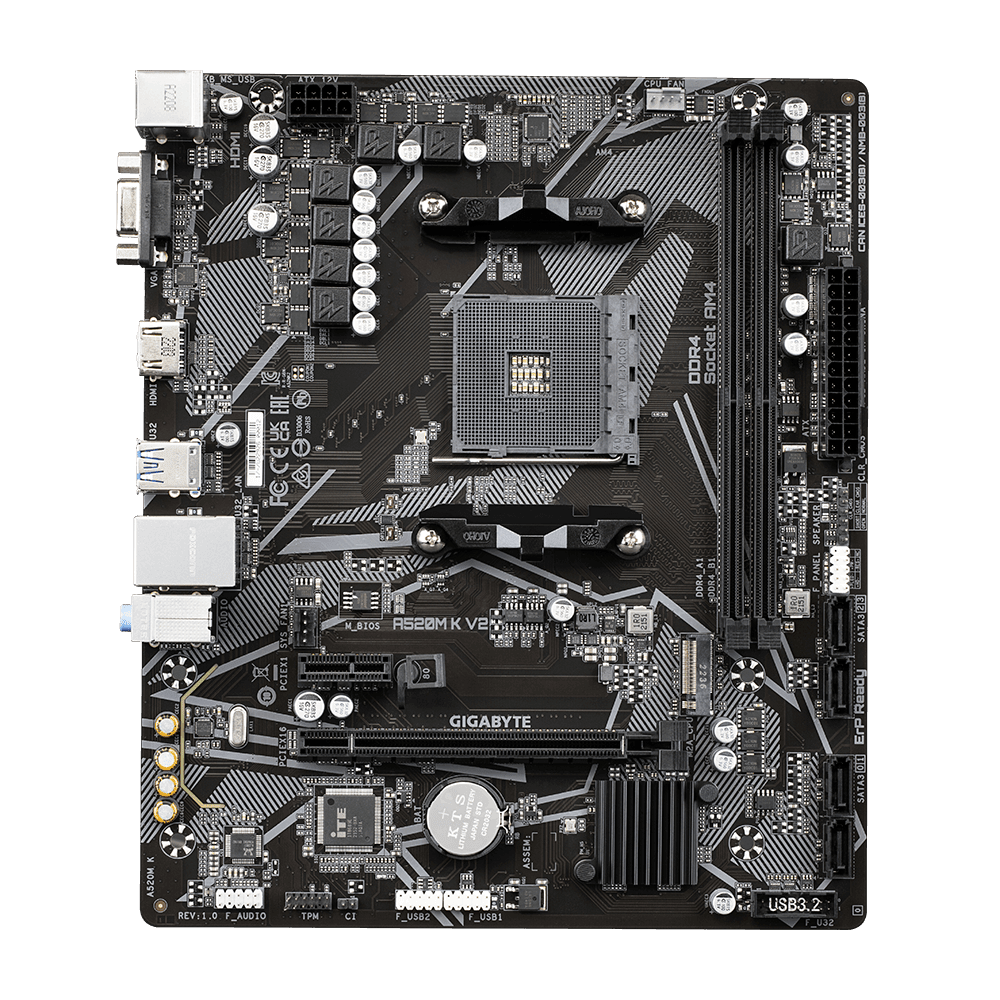 Gigabyte B760M DS3H AX DDR4 LGA1700 M-ATX Motherboard Black - AHW Store