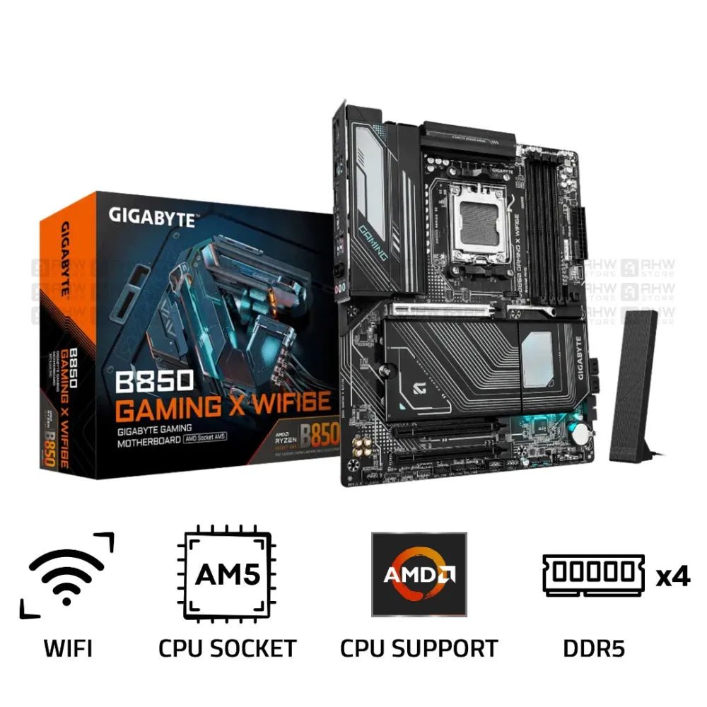 Gigabyte B850 GAMING X WIFI6E DDR5 AM5 ATX Motherboard Black - AHW Store