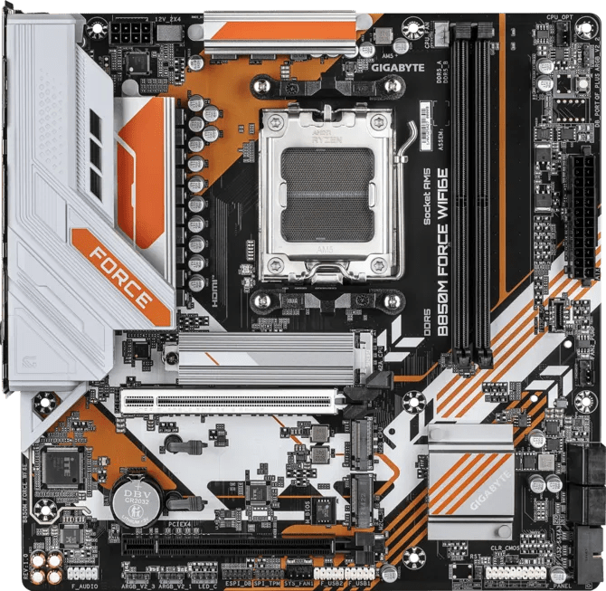 Gigabyte B850M FORCE WF6E DDR5 AM5 M-ATX Motherboard Black - AHW Store