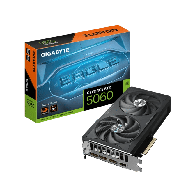 Gigabyte GeForce RTX 5060 EAGLE OC 8G GDDR7 Graphics Card Black - AHW Store