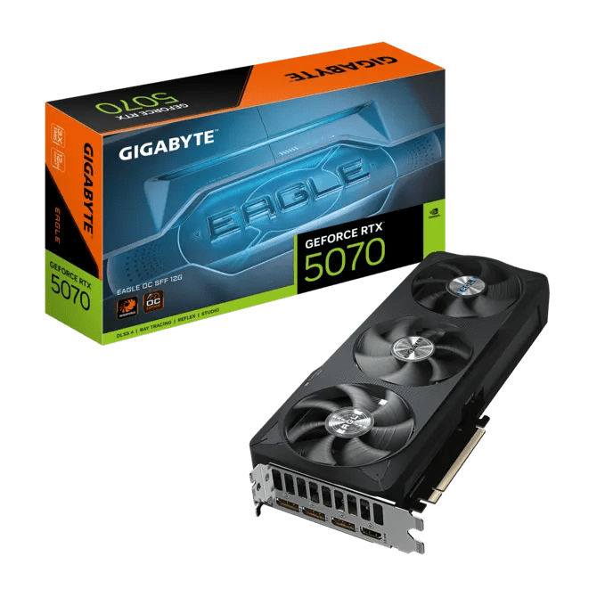 Gigabyte GeForce RTX 5070 Eagle OC SFF 12GB GDDR7 Graphics Card Black - AHW Store