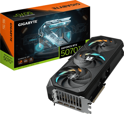 Gigabyte GeForce RTX 5070TI GAMING OC 16G GDDR7 Graphics Card Black - AHW Store