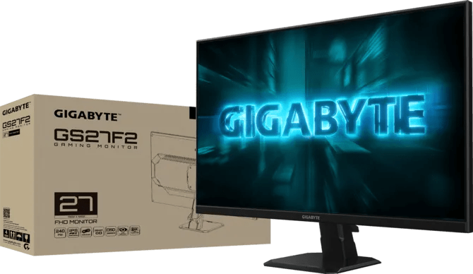 Gigabyte GS27F2 IPS Gaming Monitor 27 Inch FHD 240Hz 1ms Black - AHW Store