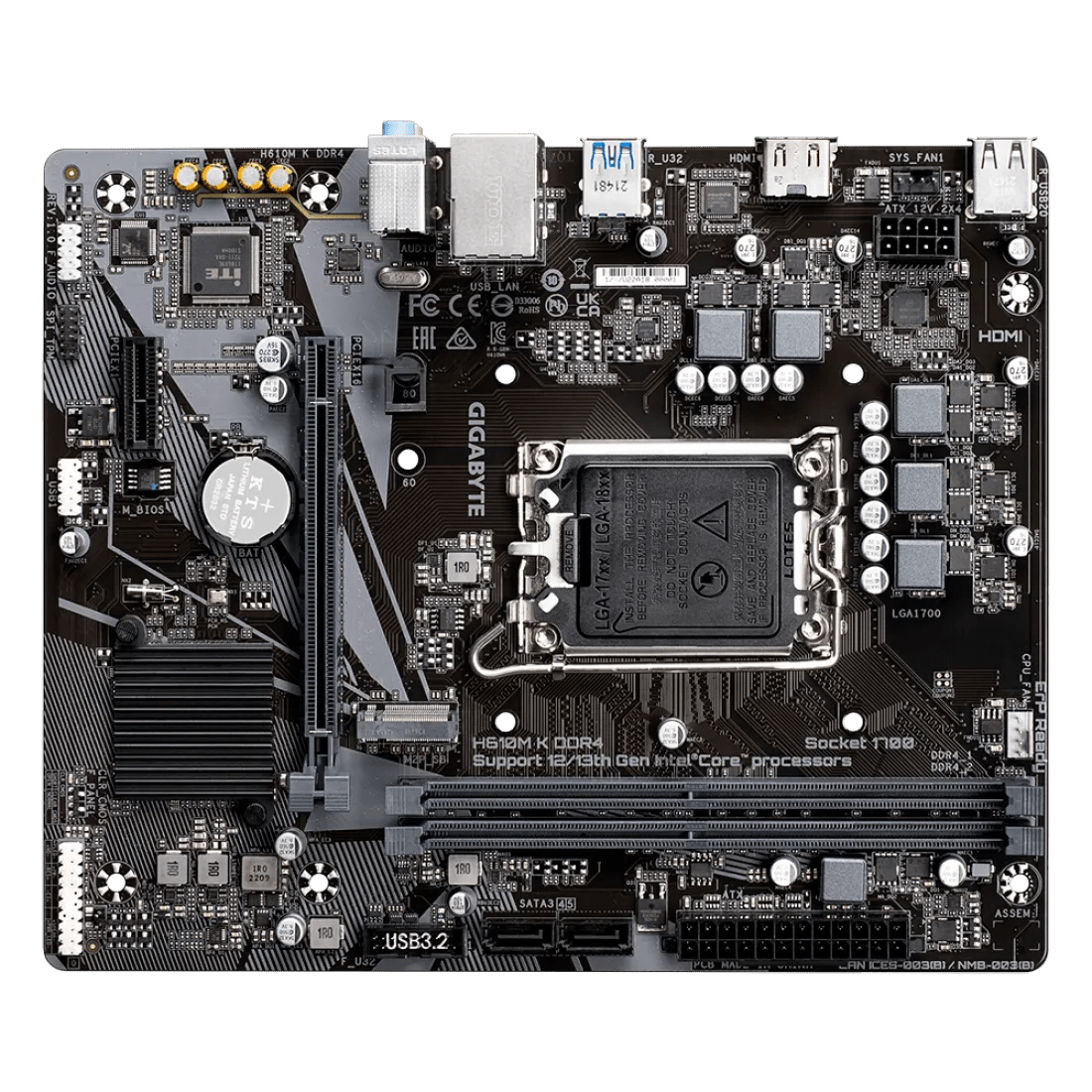 Gigabyte H610M - K DDR4 LGA1700 M - ATX Motherboard - AHW Store