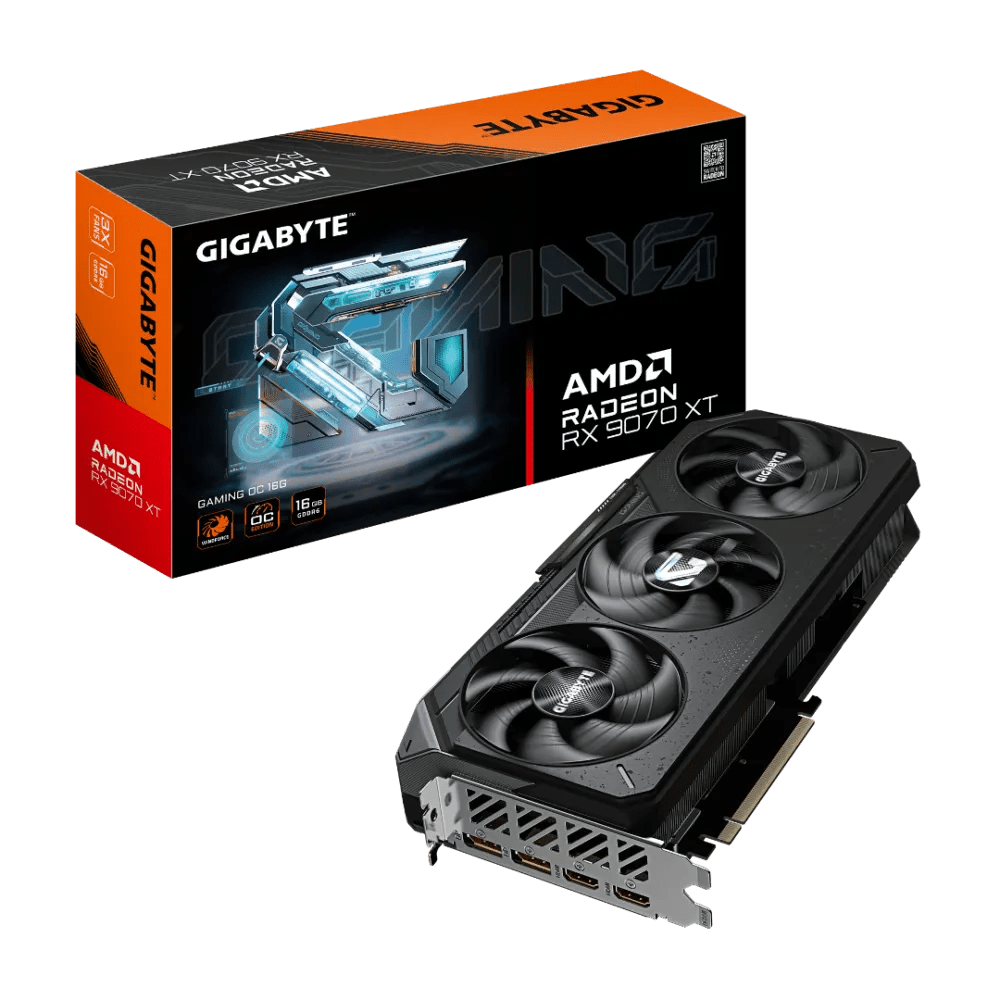 Gigabyte Radeon RX 9070 XT GAMING OC 16GB Graphics Card Black - AHW Store