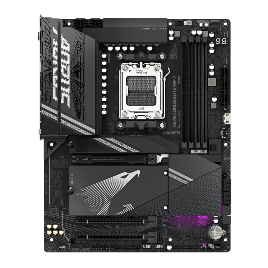 Gigabyte X870 AORUS ELITE WIFI7 AM5 ATX Motherboard Black - AHW Store