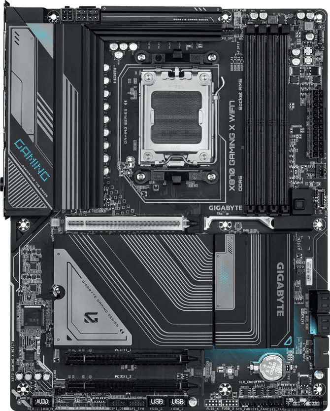 Gigabyte X870 GAMING X WIFI7 DDR5 AM5 ATX Motherboard Black - AHW Store