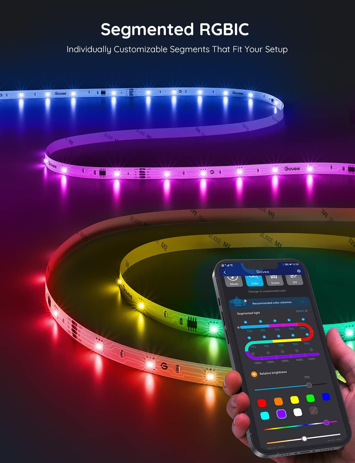 Govee RGBIC LED Light Strip 16.4ft - AHW Store