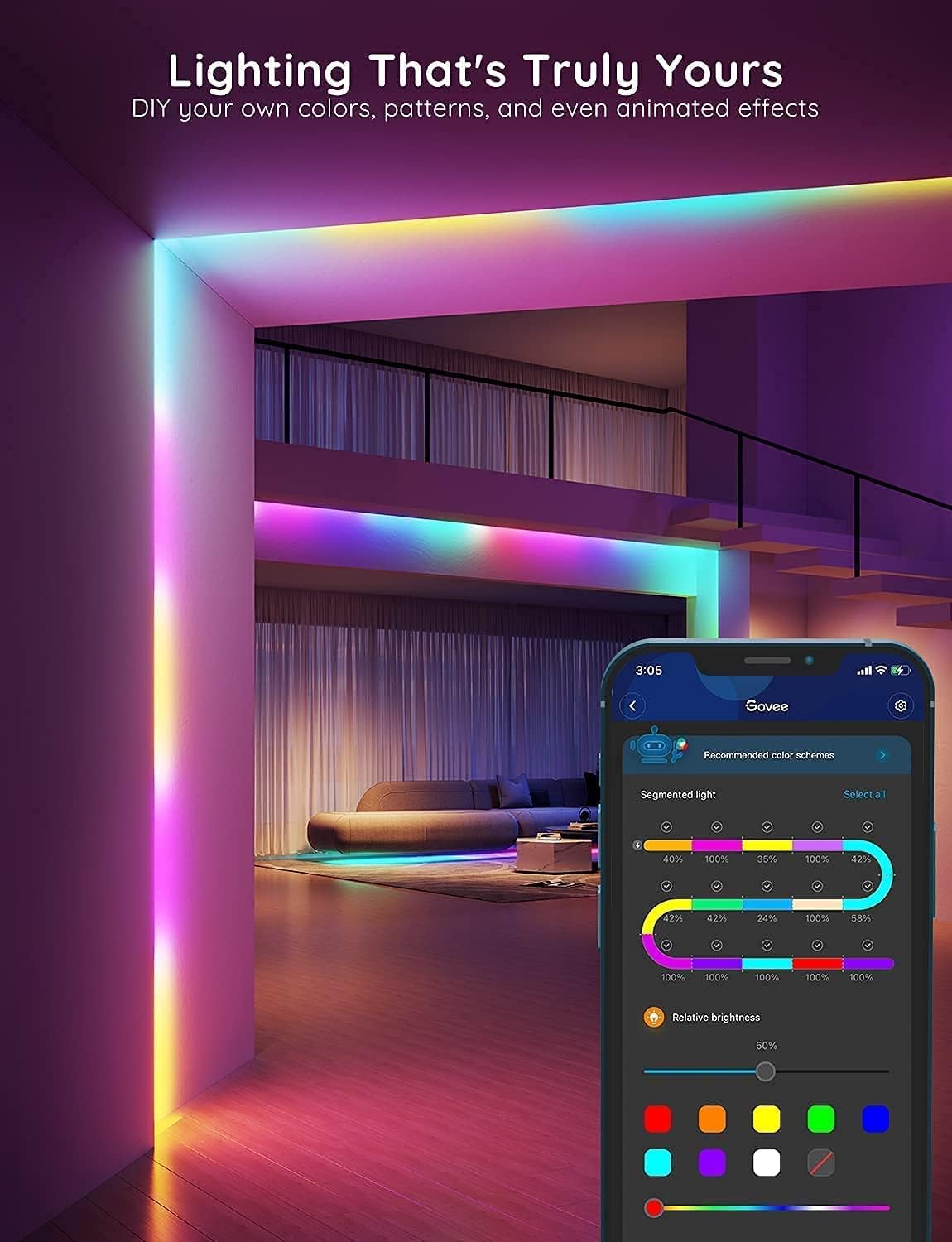 Govee RGBIC LED Light Strip 16.4ft - AHW Store