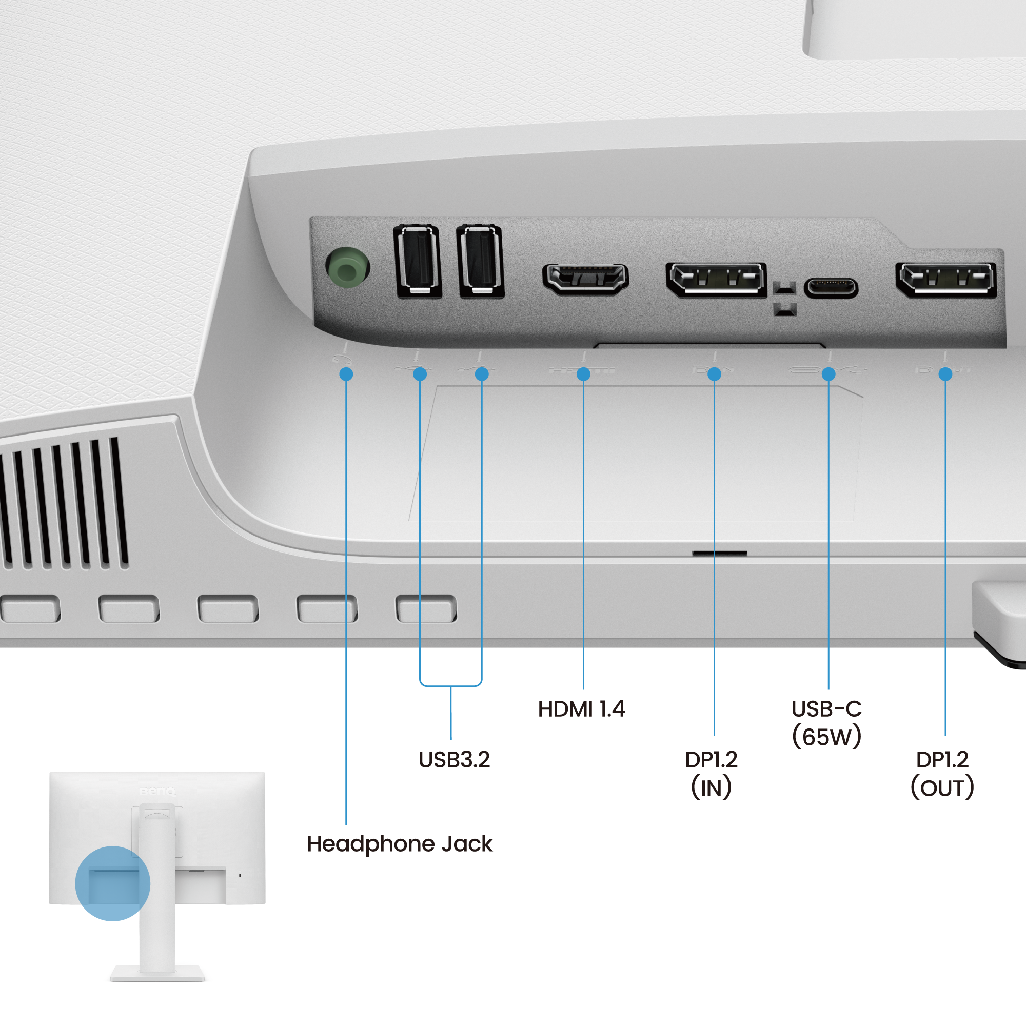 BenQ GW2486TC Office Monitor 24 Inch IPS FHD 100Hz 5ms USB C Charger White