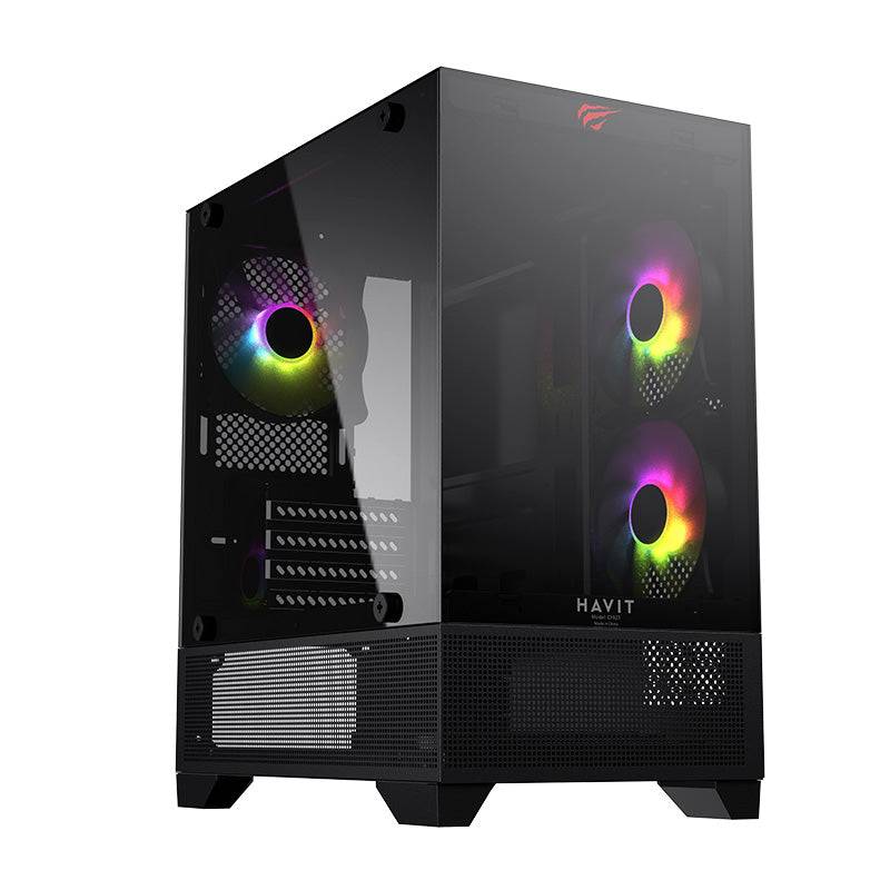 Havit CF923 RGB Gaming PC Case Mid Tower Tempered Glass - AHW Store
