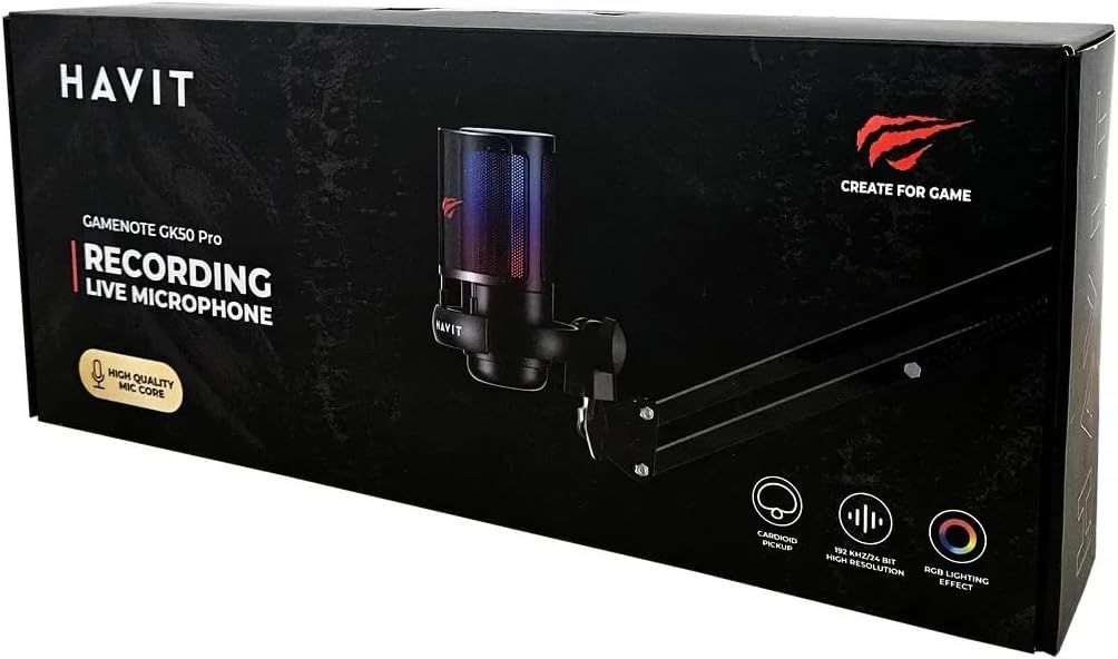 Havit Gamenote GK50 PRO RGB Gaming Microphone - AHW Store