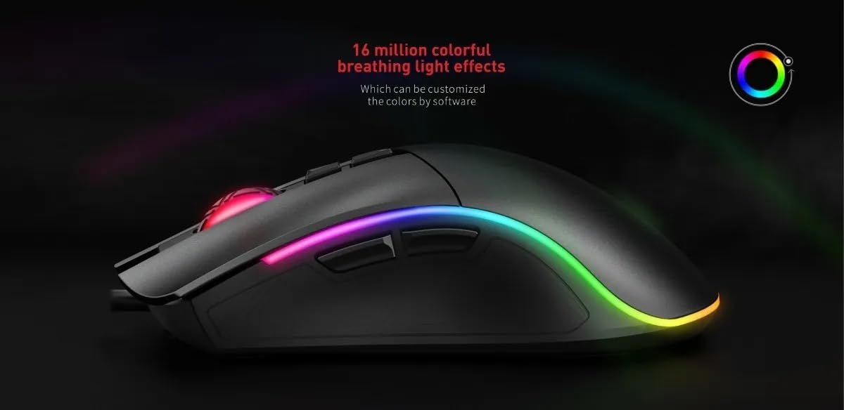 HAVIT GAMENOTE MS1001 RGB Gaming Mouse 7200DPI - AHW Store