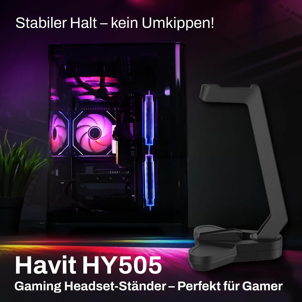 Havit Gaming Series Headphone Stand Black - AHW Store