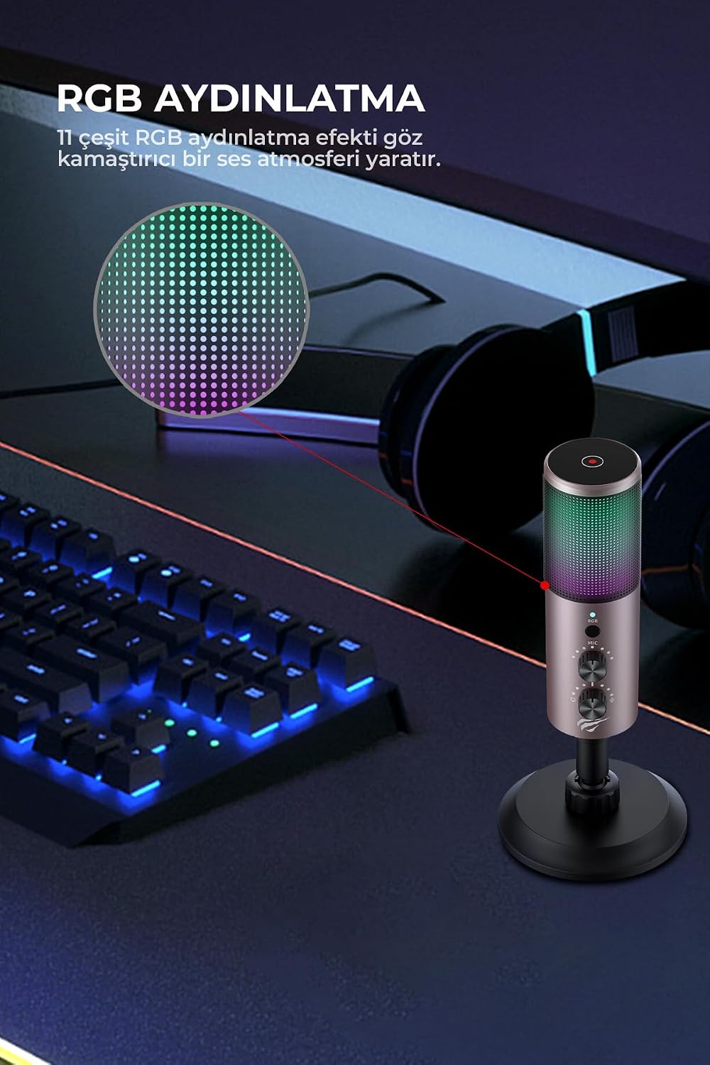 Havit GK61 RGB Gaming Microphone - AHW Store