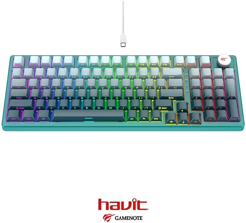 Havit KB899L RGB Gaming Keyboard 97-Key Mechanical Red Switches - AHW Store