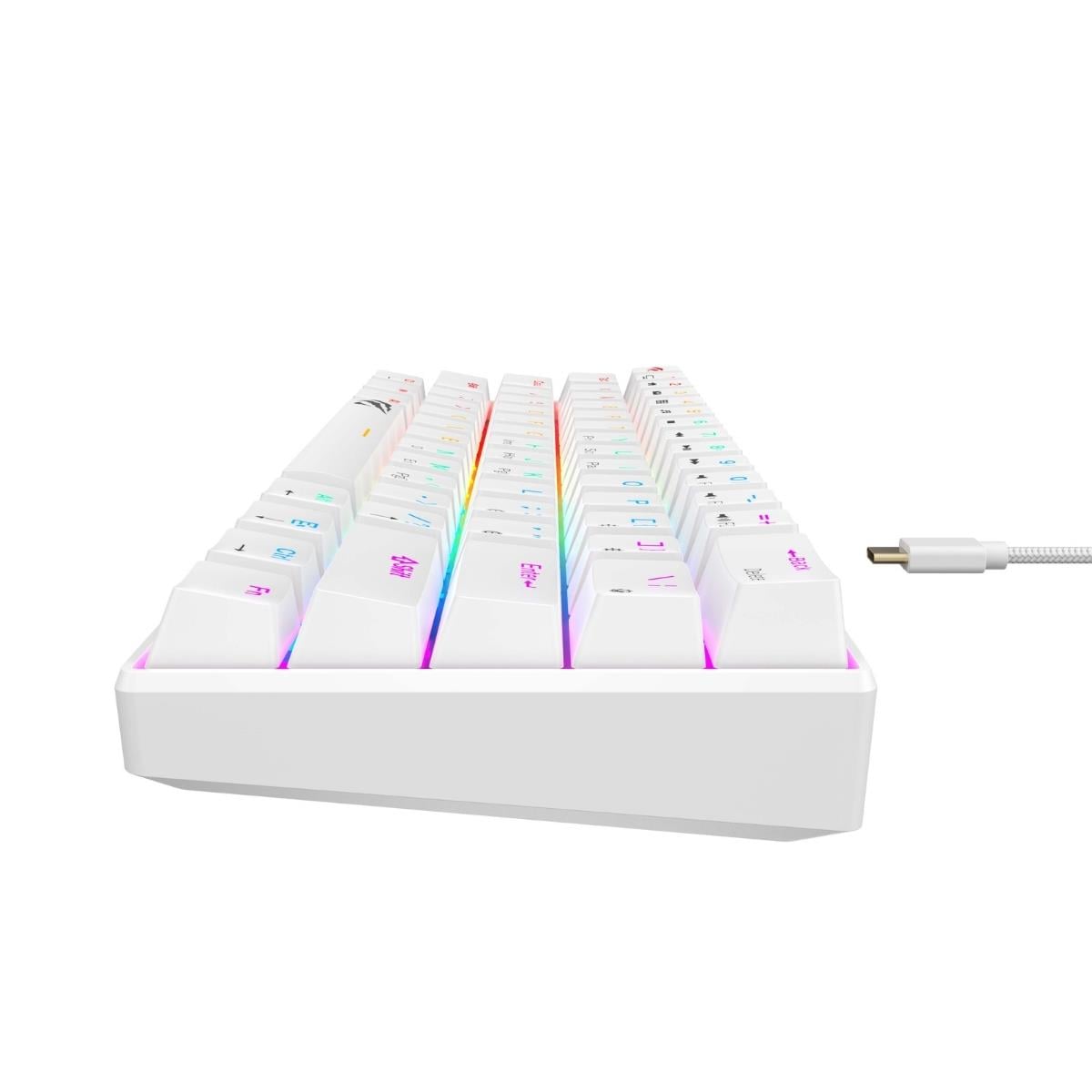 Havit KB903L Mechanical Gaming Keyboard, RGB Backlit, White - AHW Store