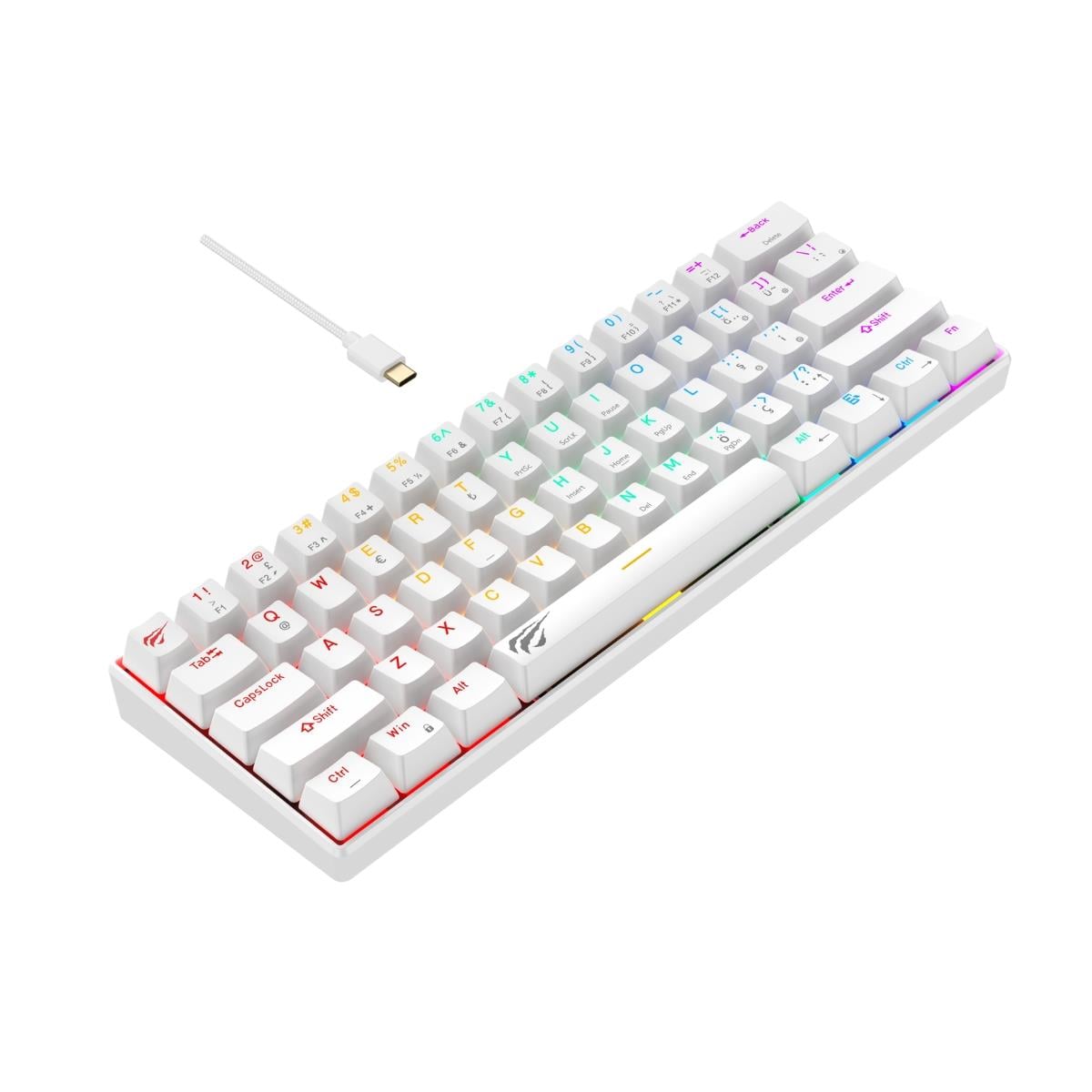 Havit KB903L Mechanical Gaming Keyboard, RGB Backlit, White - AHW Store