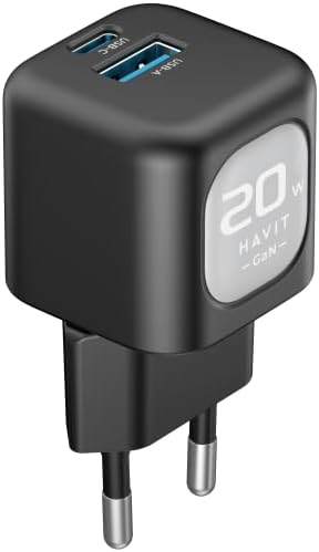 HAVIT UC220 20W Dual Port GaN Fast Charger - AHW Store