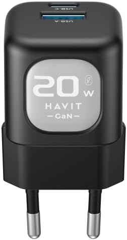 HAVIT UC220 20W Dual Port GaN Fast Charger - AHW Store