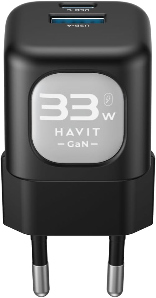 Havit UC230 33W GaN Dual Port Fast Charger USB-C PD USB-A - AHW Store