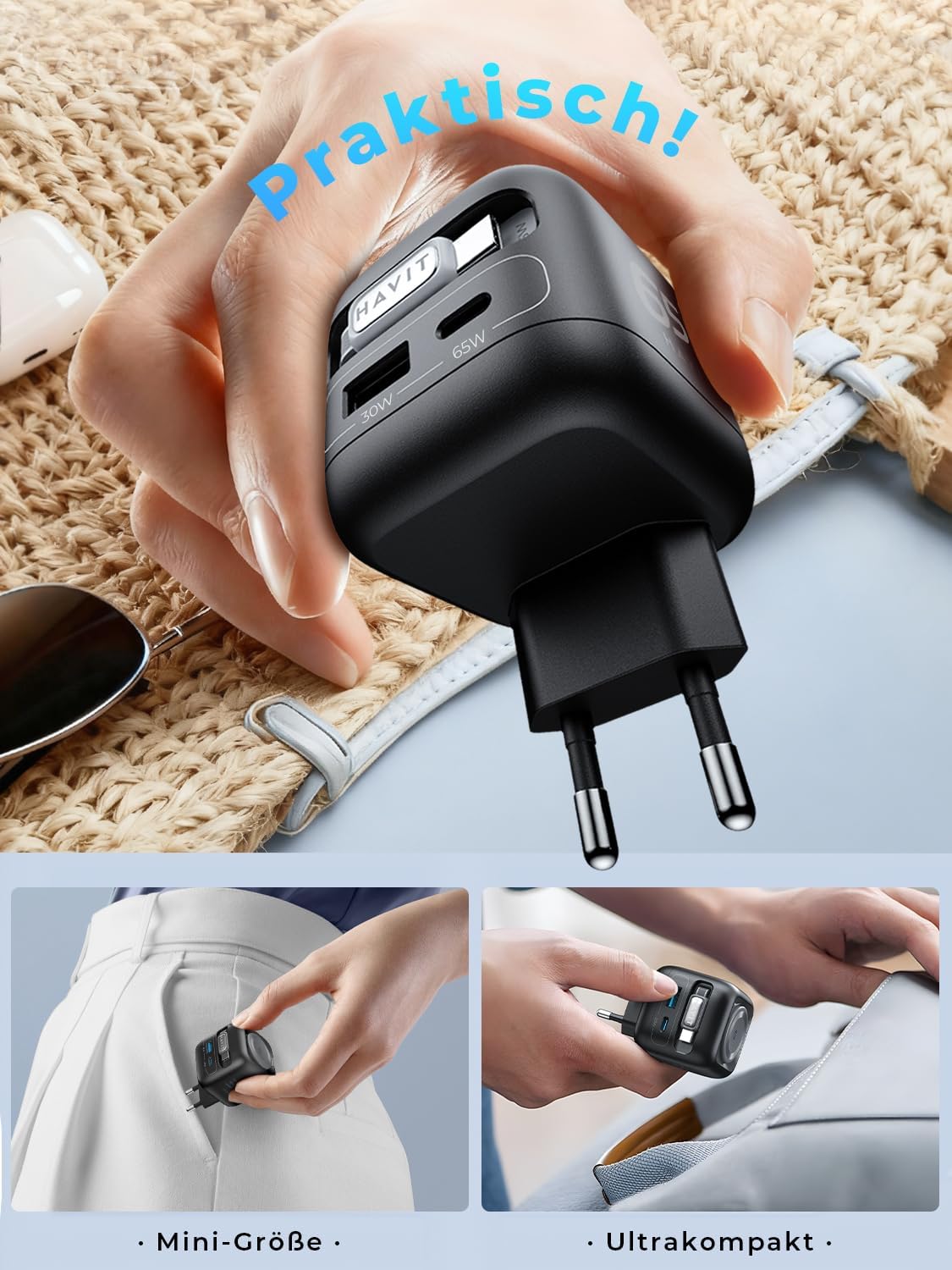Havit UC252 65W GaN USB-C Wall Charger - AHW Store