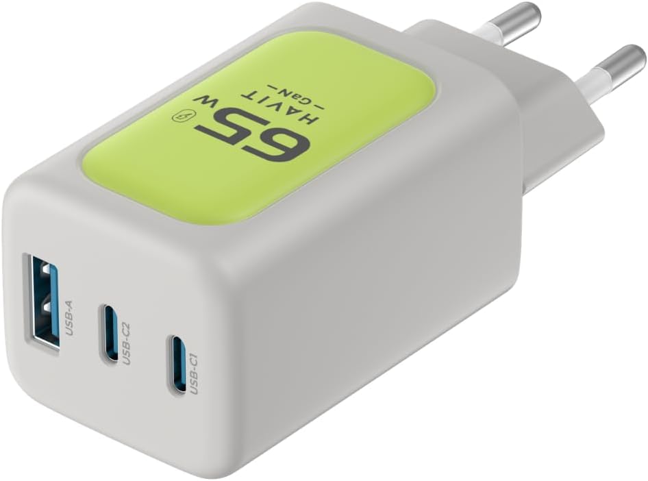 Havit UC260 65W GaN 3-Port USB-C Wall Charger - AHW Store