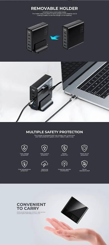 Havit UCLE004 140W GaN 5-Port USB Charger - AHW Store
