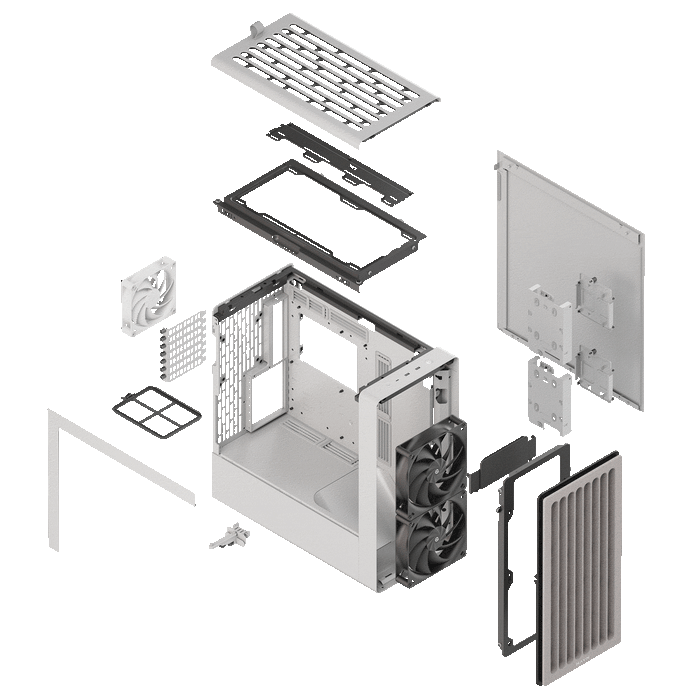 HAVN BF 360 Flow 3 Fan Mid Tower Case White