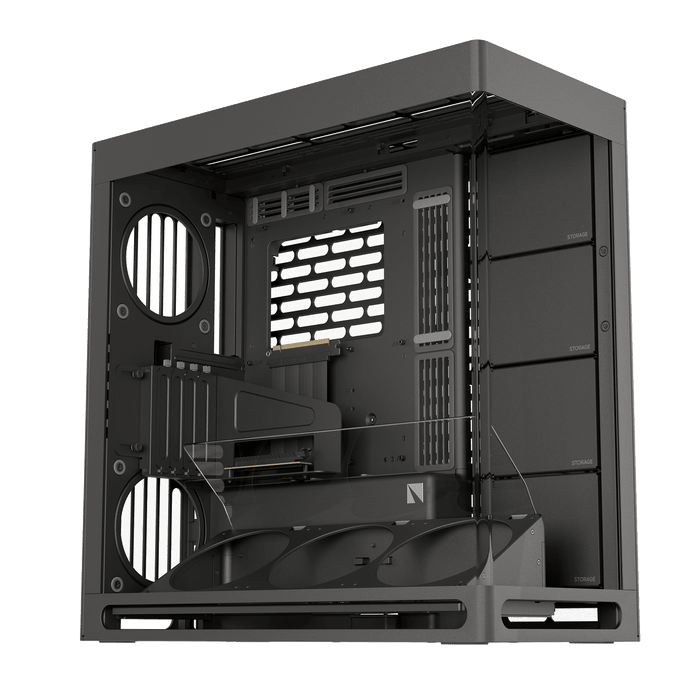 HAVN HS 420 VGPU ARGB Mid Tower Case + Gen 5.0 Riser Cable Black - AHW Store