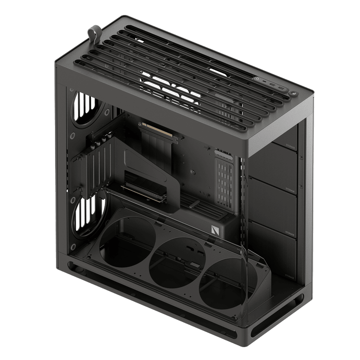 HAVN HS 420 VGPU ARGB Mid Tower Case + Gen 5.0 Riser Cable Black - AHW Store