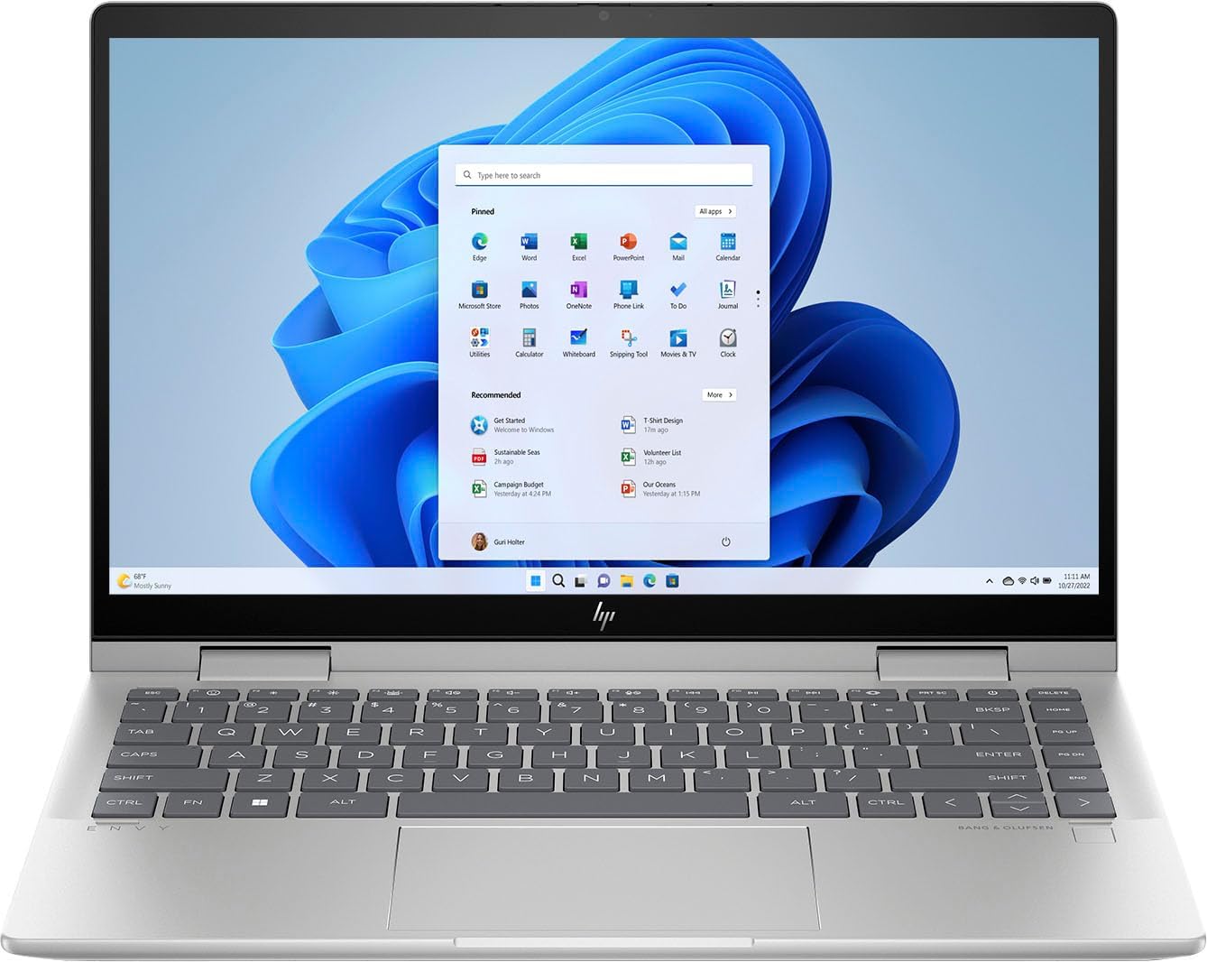 HP Envy X360 - 2 - in - 1 14 - es1013dx - Intel Core 5 120U - 8GB RAM, 512GB SSD, Intel - 14" FHD - Backlit, Finger, Win 11, silver alum - AHW Store