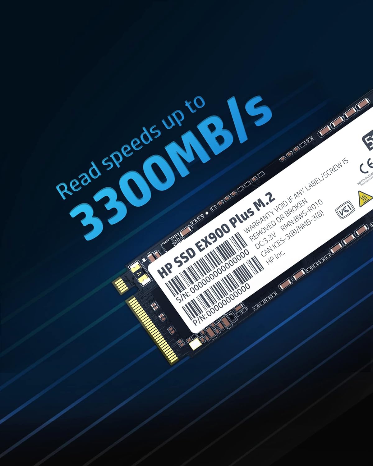 HP EX900 PLUS 256GB M.2 PCIe 3.0 x4 NVMe Internal Solid State Drive - AHW Store