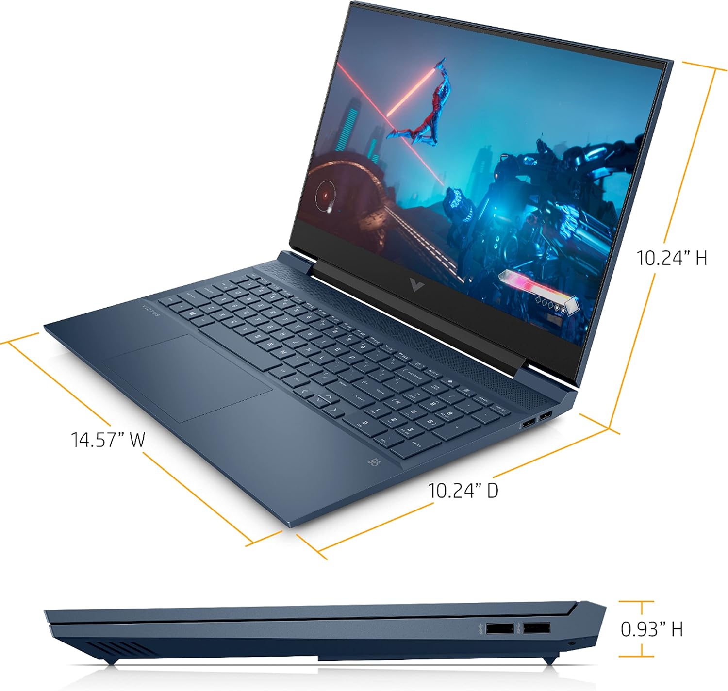 HP 15- CORE I5 - 13420H - 8G DDRR4 - 512SSD - VGA 6g RTX 3050 - 15.6 - 144HZ - BLUE - 4 CELL 70 WH BATTERY