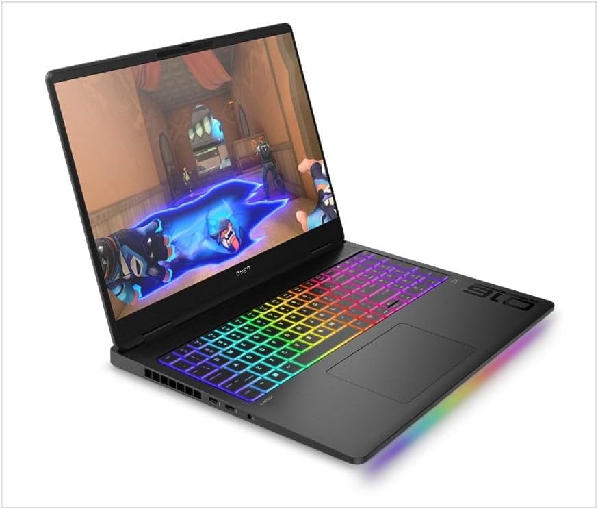 HP OMEN MAX 16 - ak0007ne Gaming Laptop with Ryzen AI 7 350 16GB DDR5 RTX 5060 512GB SSD 16″ 2K 165Hz Windows 11 Home Shadow Black - AHW Store