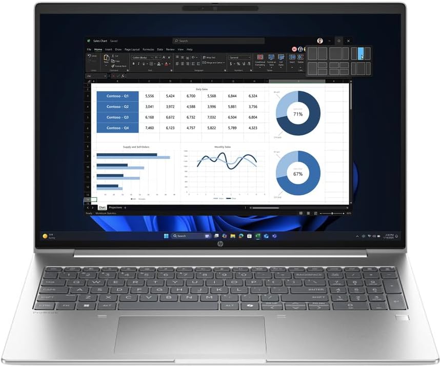 HP ProBook 460 G11 Ultra 7 155U 16GB 512GB Intel Graphics 16" FHD Pike Silver - AHW Store