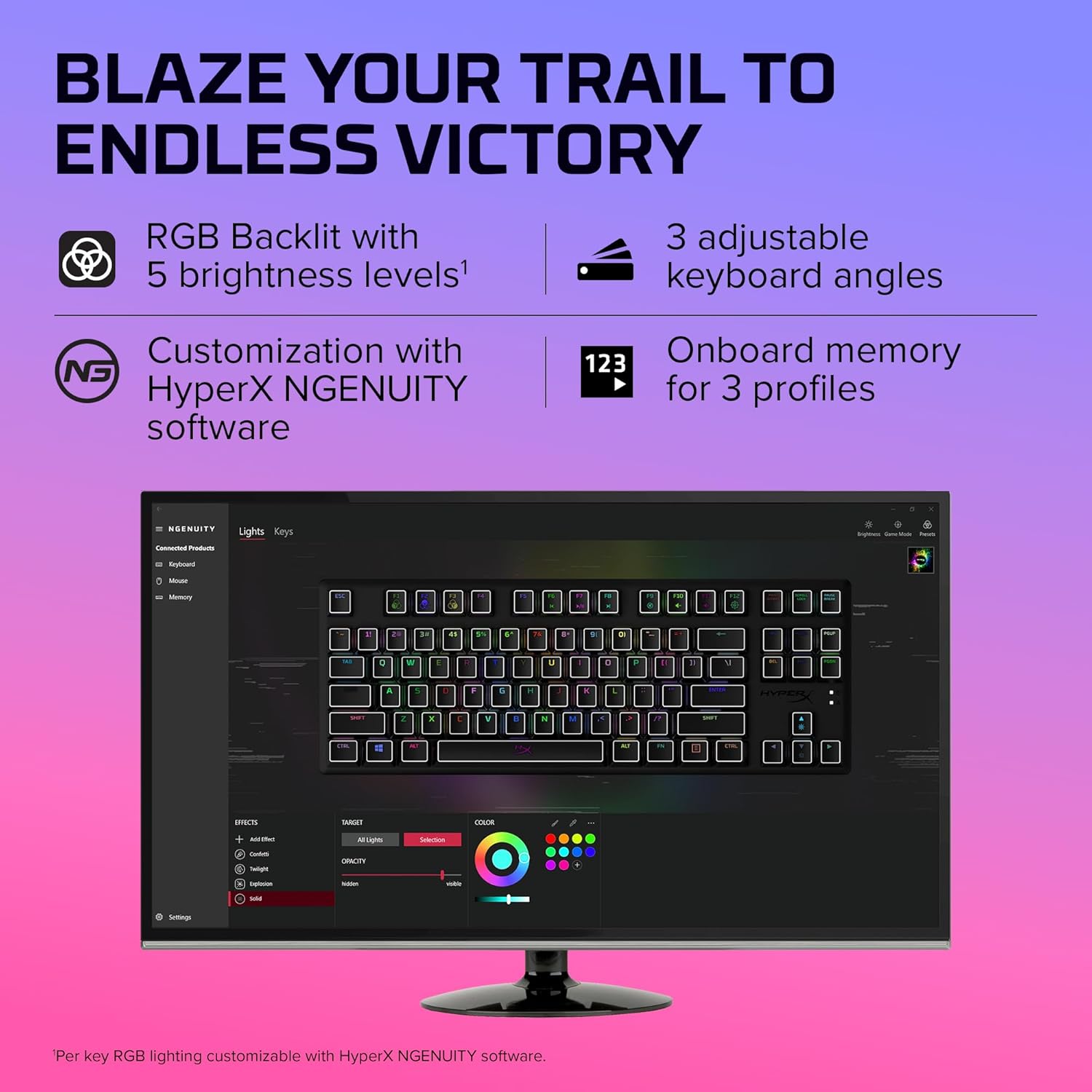 HyperX Alloy Origins Core – RGB Gaming Mechanical Keyboard, Tenkeyless, Aqua, (QWERTY – US Layout) - AHW Store