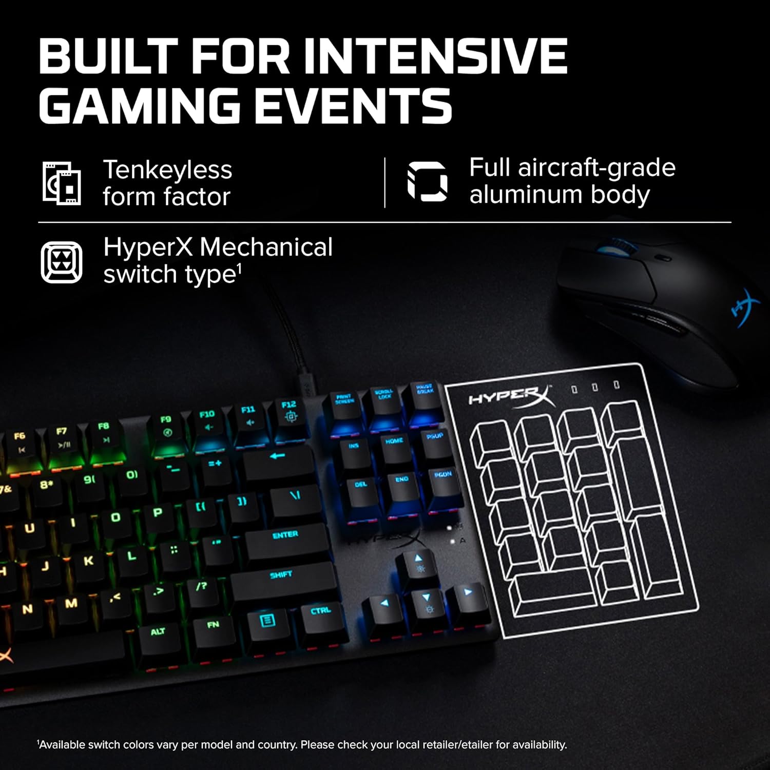 HyperX Alloy Origins Core – RGB Gaming Mechanical Keyboard, Tenkeyless, Aqua, (QWERTY – US Layout) - AHW Store