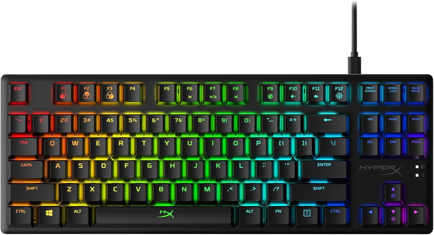 HyperX Alloy Origins Core – RGB Gaming Mechanical Keyboard, Tenkeyless, Aqua, (QWERTY – US Layout) - AHW Store