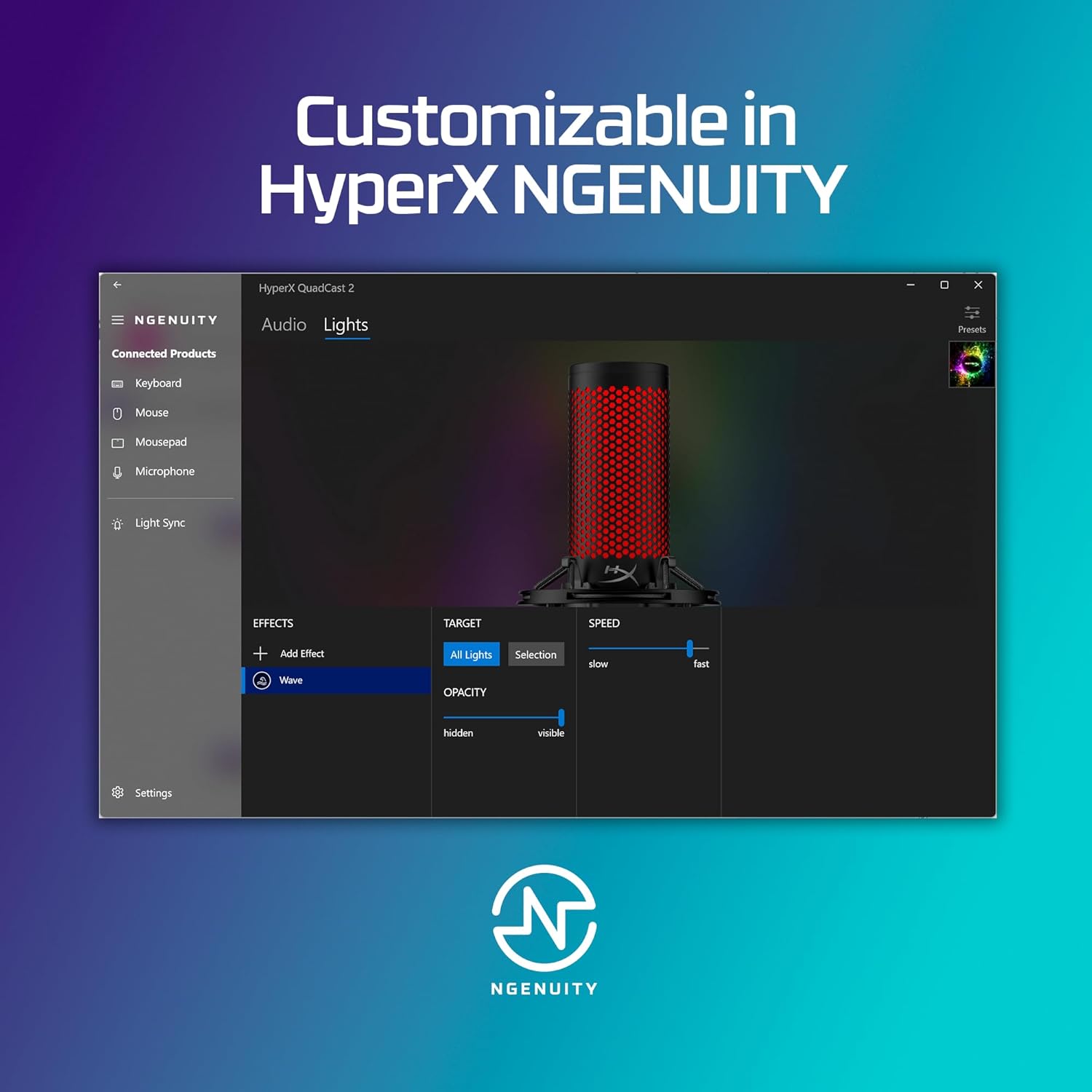 HyperX QuadCast 2 – USB Microphone for Gaming, Streaming and Podcasting, with On - Board Controls, LED - AHW Store