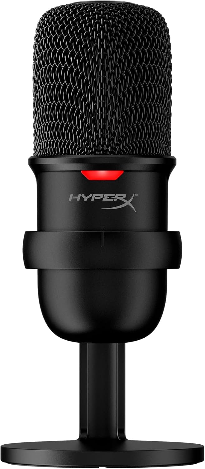 HYPERX SOLOCAST – USB CONDENSER GAMING MICROPHONE, FOR PC, PS4, AND MAC, TAP - TO - MUTE SENSOR, CARDIOI - AHW Store